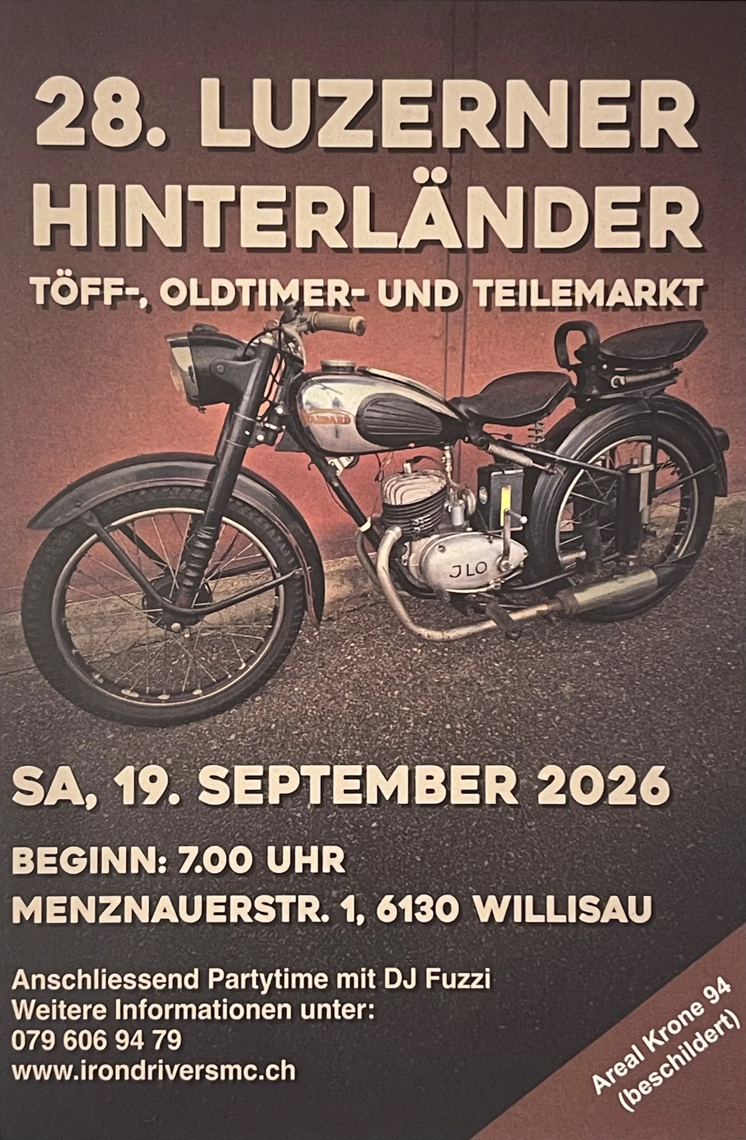 28. Luzerner Hinterländer Töff-, Oldtimer- und Teilemarkt 2026