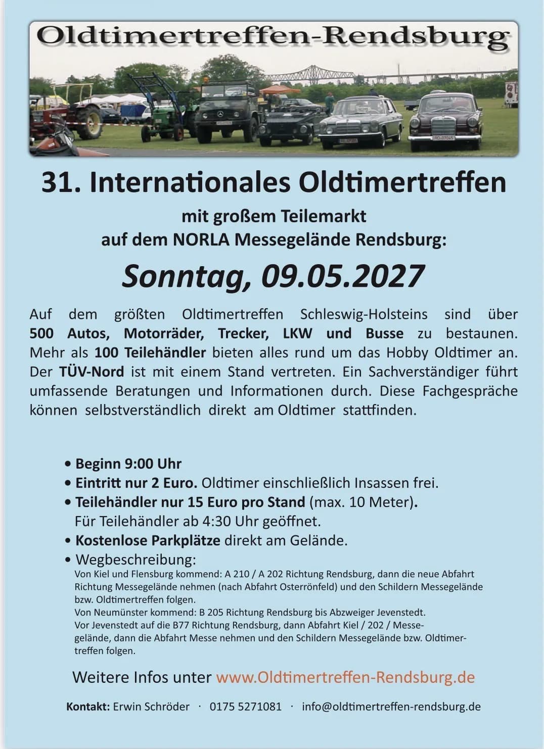 31. internationales Oldtimertreffen großer Teilemarkt