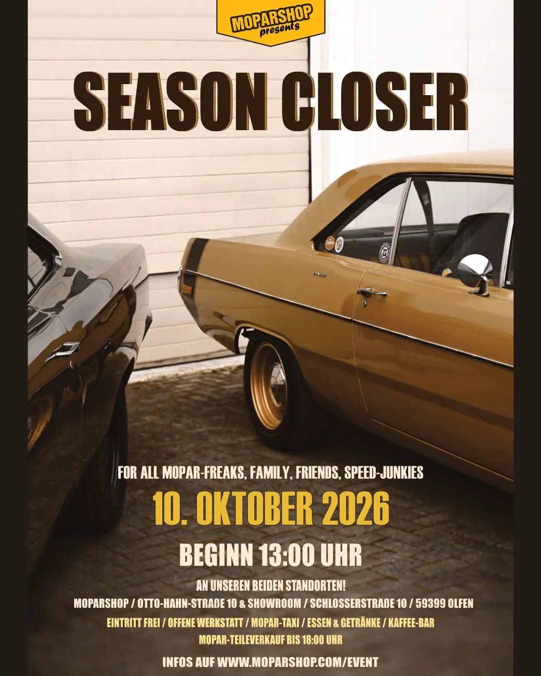 Moparshop Saisonabschluss 2026