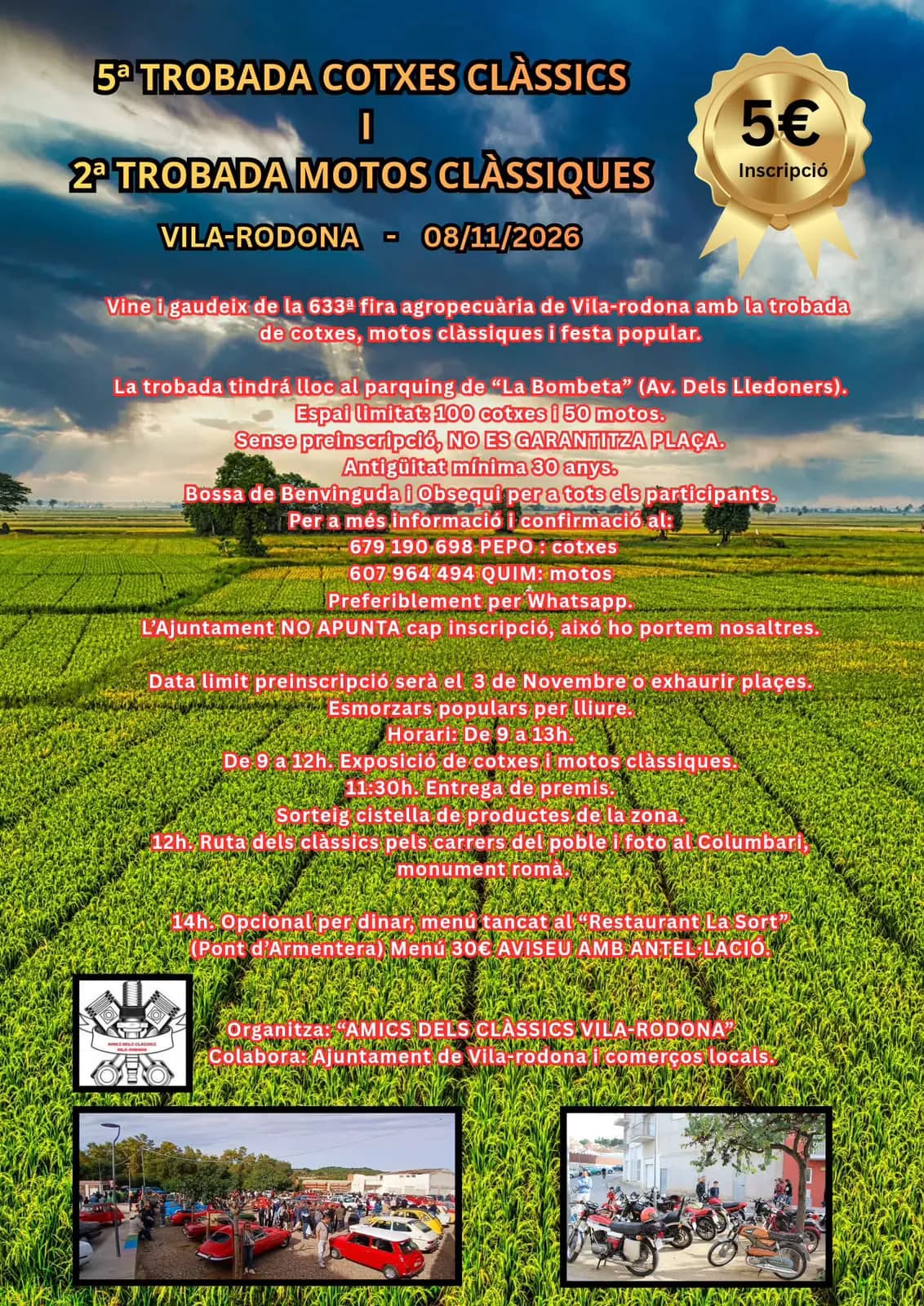 5 Trobada de Cotxes Clàssics Vila-rodona